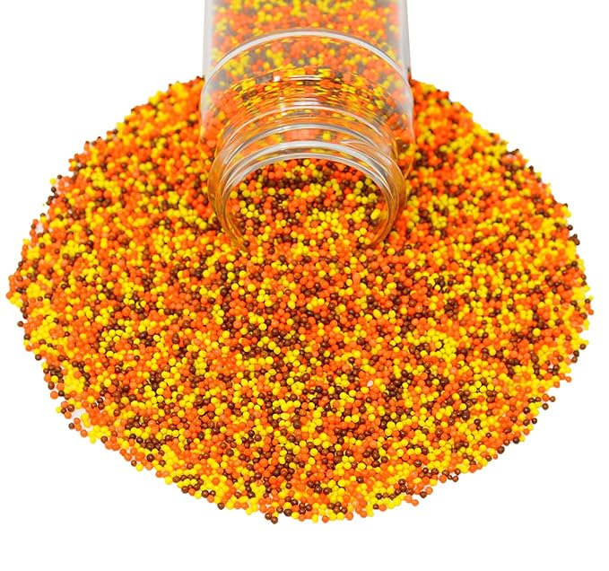 Mystic Sprinkles Autumn/Fall Sprinkle Mixes (Colors of Autumn Nonpareils Mix 3.8oz)