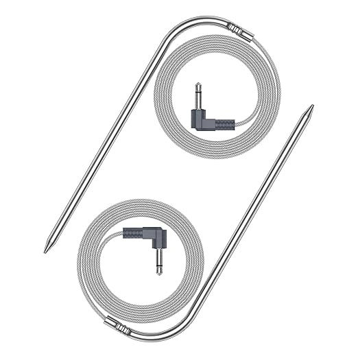 2 Pack Replacement Smart Thermometer Probe for Ninja OG951/OG850 Woodfire Pro XL Outdoor Grill & Smoker, Temperature Probe Accessories Compatible with Ninja OG900 Series and OG850