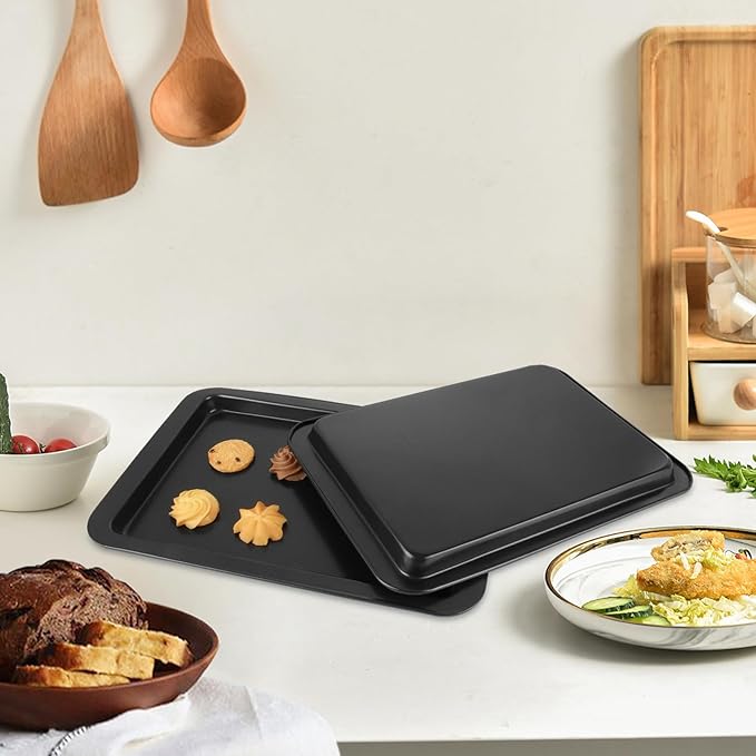 6 Pack Quarter Baking Sheets Big 9x13 Baking Pans Set NonStick Cookie Sheets for Baking Dish 1/4 Sheet Pan for Cooking Sheets for Oven Tray Rectangle Cake Pan Metal Non Stick Brownie Bakeware