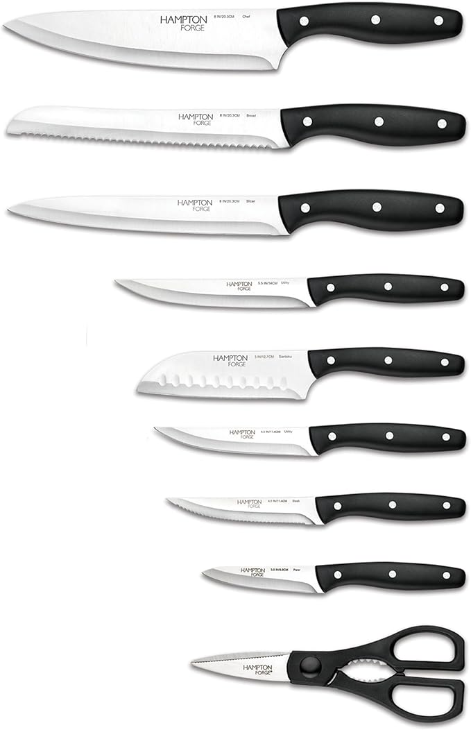 Hampton Forge – Rochester – 15 Piece Knife Block Set – Black