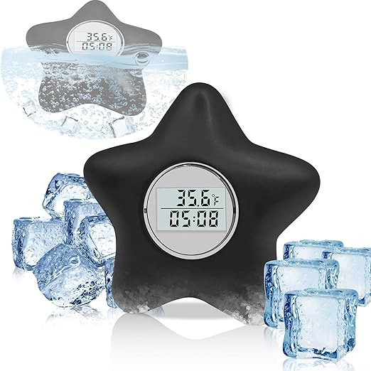Star 4 in 1 Ice Bath Thermometer with Timer, Cold Plunge Tub Timer, Floating Cold Plunge Thermometer, Ice Bath Challenge