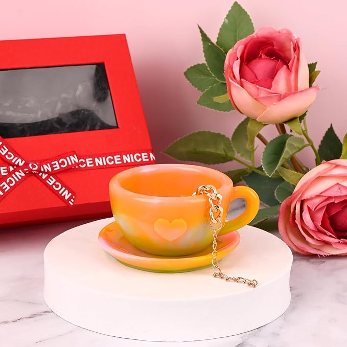 Actvty Coffee Cup Resin Mold, Candle Vessel Silicone Molds, Candle Cup with Tray Epoxy Mold for Epoxy Casting DIY Resin Craft Plaster Art Jewelry Gifts Home Decor