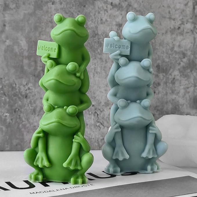Frog Animal Soap & Candle Making Molds - Silicone 3D Mold for Home Decor