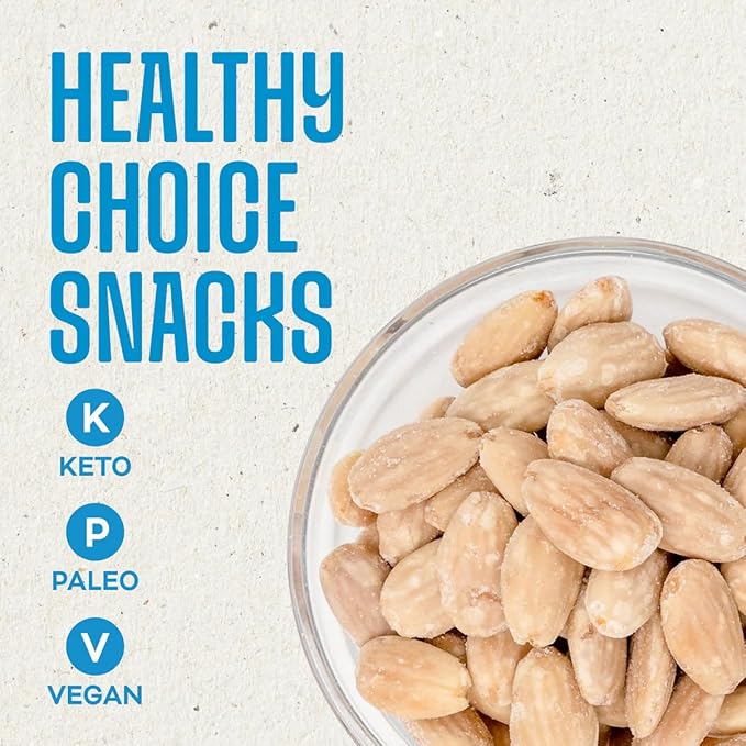 AlmondRx | Heart Healthy Skinless Lightly Salted California Almond Snack Packs | Fortified with Vitamin D | Plant Protein | Keto | Vegan | No Sugar Added (24 Pack, Variety Pack)