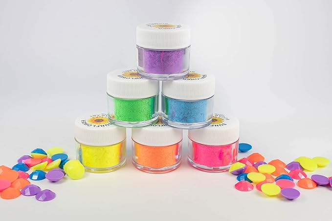 Sunflower Sugar Art Neon Violet Glow In The Dark Petal Dust Food Color - Deep, Rich Violet Matte Powder Cake Accessories for Cake Decoration - 4 Grams Non-Toxic Baking