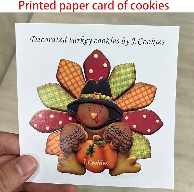 LILIAO Thanksgiving Turkey Puzzle Cookie Cutter Set, 7 Pieces, Stainless Steel
