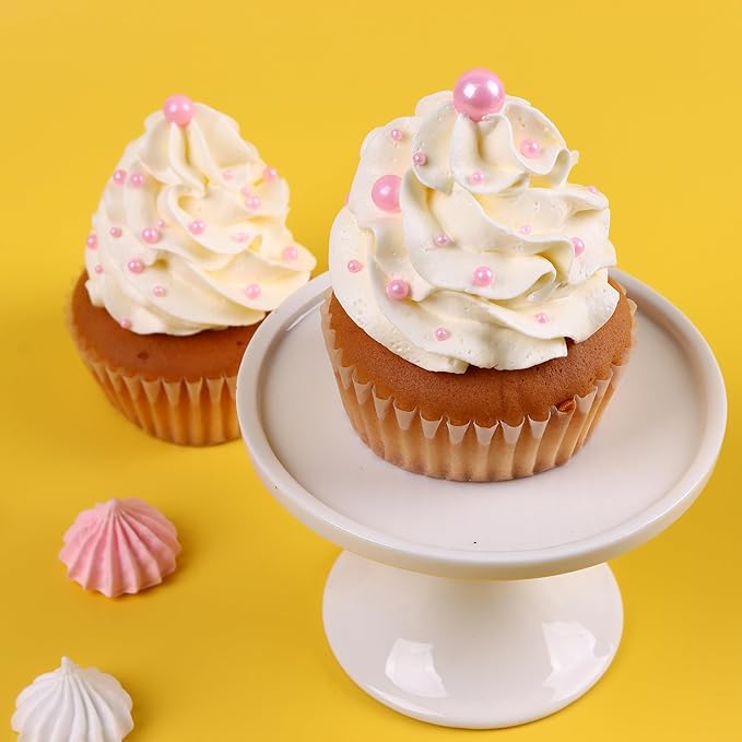 Pink Sprinkles for Cake Decorating 3.5 Ounces, Edible Sugar Pearls Mixing Sizes for Cupcake Topper, Cookies, Ice Cream Toppings Cake Decorations for Party Celebrations