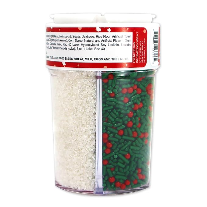 Mystic Sprinkles 4 Cell Sprinkle Assortments (Candy Cane Kisses, Midi)