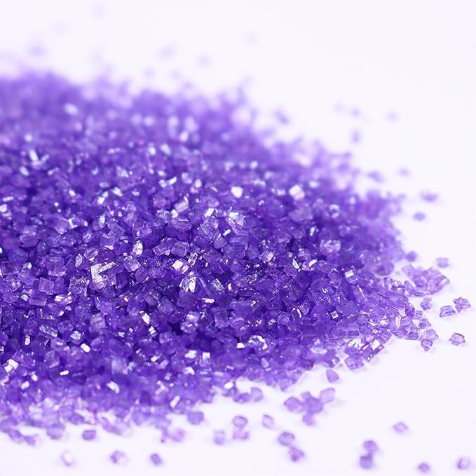 Purple Sanding Sugar for Baking, Edible Sparkling Sugar Sprinkles Coarse Sugar Crystals for Cake Decoration Cookie Cupcake Topper Ice Cream Topping Supplies 150g/5.3oz