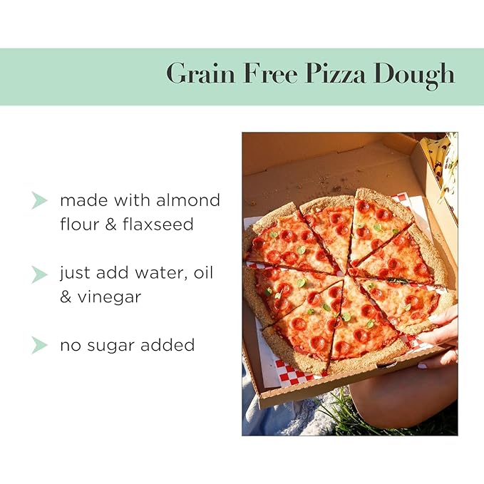Stellar Eats Grain-Free Pizza Dough Baking Mix | Gluten-Free, Dairy-Free, Plant-Based, Paleo-Friendly | No Added Sugar | Almond Flour-Based | Non-GMO Project Verified, Kosher | 2 Pack