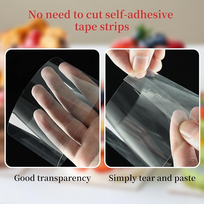 Cake Collar, Transparent Cake Rolls, Clear Cake Strips, DIY Acetate Sheet, Surrounding Edge for Baking Decorate, Chocolate Mousse Cake Elegant Cake Wrapping 100pcs 2.6"x 13.4"
