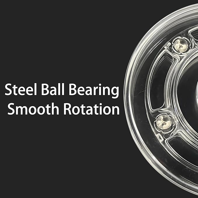 2PCS 4" Small Lazy Susan Turntable, Clear Acrylic Ball Bearing Rotating Tray Display Base for Spice Rack Table Cake Kitchen Pantry Decorating, 40 lb Load, 360° Smooth Rotation
