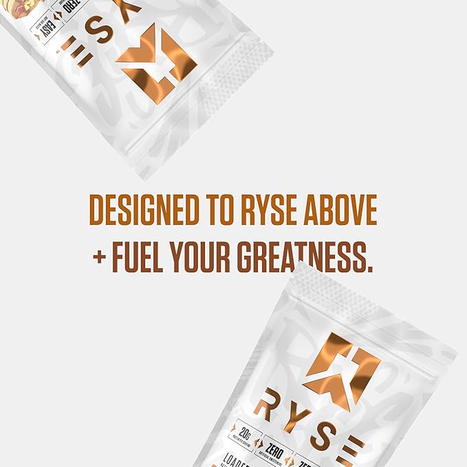 RYSE Loaded Protein Pancake & Waffle Mix - Buttermilk - Naturally Sweetened Breakfast with 21g Protein, 3g MCTs and 2g Fiber - No Added Sugar - High Protein Snack for Clean Energy - 6 Servings