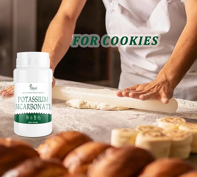 11oz Potassium Bicarbonate, 100% Pure Potassium Bicarbonate Powder - Food Grade Mineral Supplement for Plants, Cakes, Winemaking, Natural Baking Soda Leavening Agent, Gluten Free | Vegan Friendly
