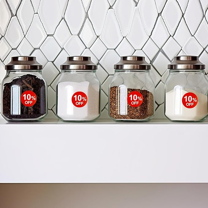 2000pcs Discount Stickers, 1in Round Promotion Labels Red Pricemarker Stickers Sale Signs Price Reduced Tags for Retail Store Supermarket Shops Clearance