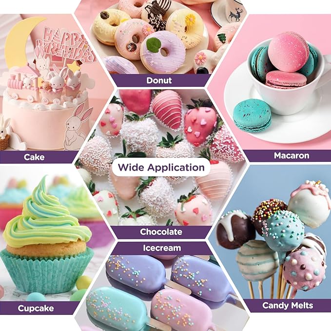 Oil Based Food Coloring for Chocolate - 30 Milliliters Upgraded Purple Oil Food Color for Baking Cake Decorating, Edible Food Dye for Candy Melts Cookies Easter Egg Icing Fondant Meringues