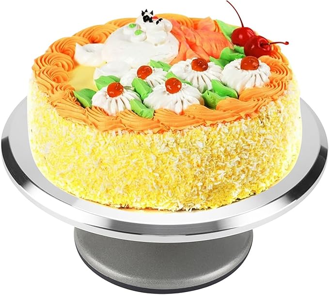 Cake Stand, 12inch Aluminum Cake Turntable Rotating Revolving Decorating Stand Pastry Baking Decor Tool for Party Wedding