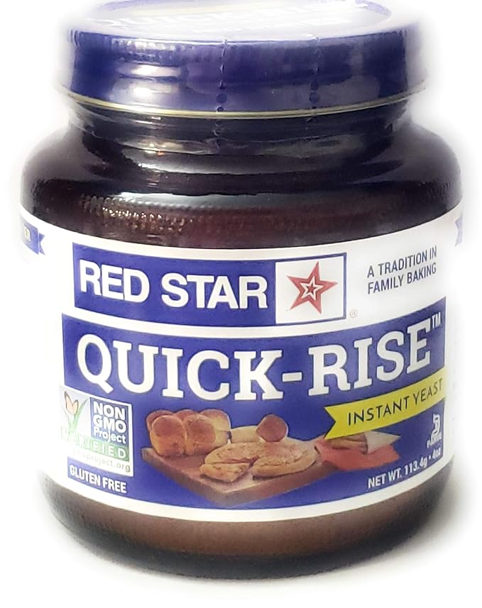 Red Star Quick Rise Yeast, For use in your oven or bread machine, 2012 Chef's Best Taste Award, 4 oz Jar (Pack of 2)