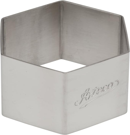 Ateco Hexagon Stainless Steel Form, 2.3 by 1.4-Inches High