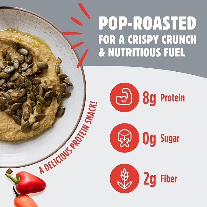 Top Fox Snacks - Organic Pop-Roasted Pumpkin Seeds | Healthy Protein Snacks - Gluten Free - Keto and Vegan Friendly (Cracked Black Pepper, 3.5 oz - 6 Pack)