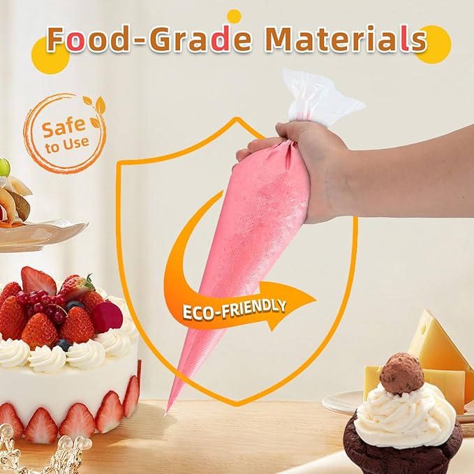 16 Inch Piping Bags Disposable, 50 Pcs Large Pastry Bags, Icing Bags, Cake Decorating Bags, Decorating Bags Large Piping Bags, Frosting Bags