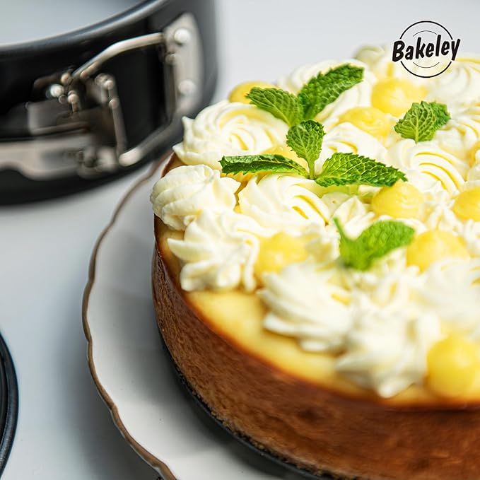 Springform Pan 6.5" Nonstick Cheesecake Pan with Removable Bottom Round Baking Cake Pie Mold for Oven 6.5" x 6.5" Black