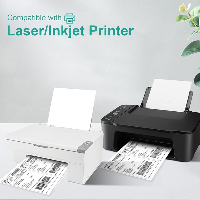 MFLABEL Half Sheet Label Laser/Ink Jet Shipping Label8.5 x 11 Inches Packaging Labels, Address Labels for Laser & Inkjet Printers, 1400 Count(700 Sheets)