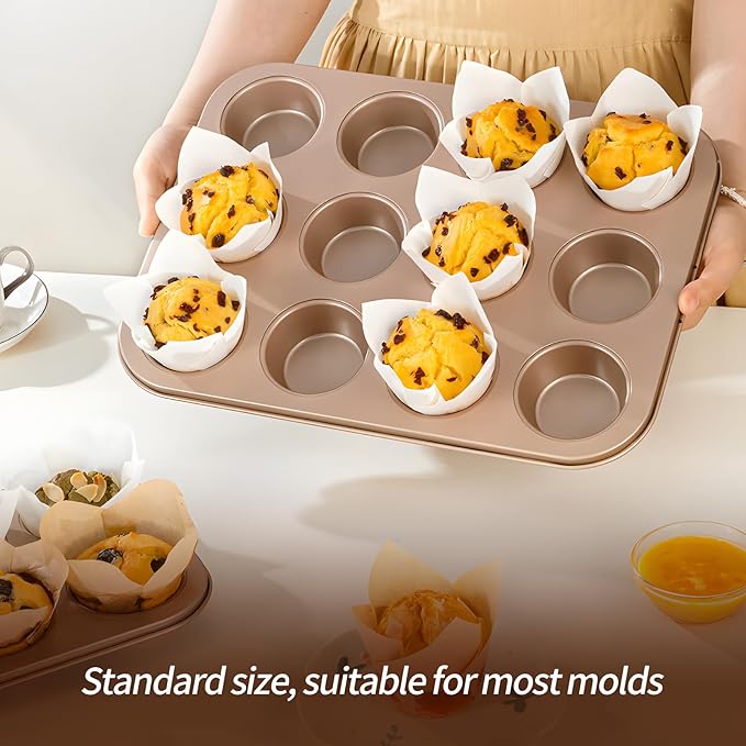 200pcs Tulip Cupcake Liners - Greaseproof Cupcake Wrappers in Standard Size, Premium Paper Muffin Liners Holders for Baking. Ideal for Parties, Events, and Catering.