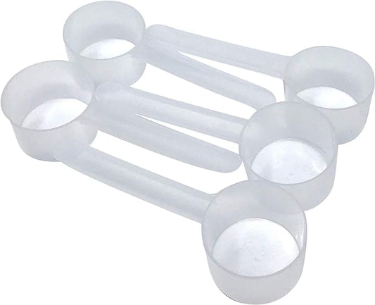 2 Tablespoon (1/8 Cup | 1 Oz. | 6 Teaspoon | 29.6 mL) Long Handle Scoop for Measuring Coffee, Pet Food, Grains, Protein, Spices and Other Dry Goods (Pack of 5)