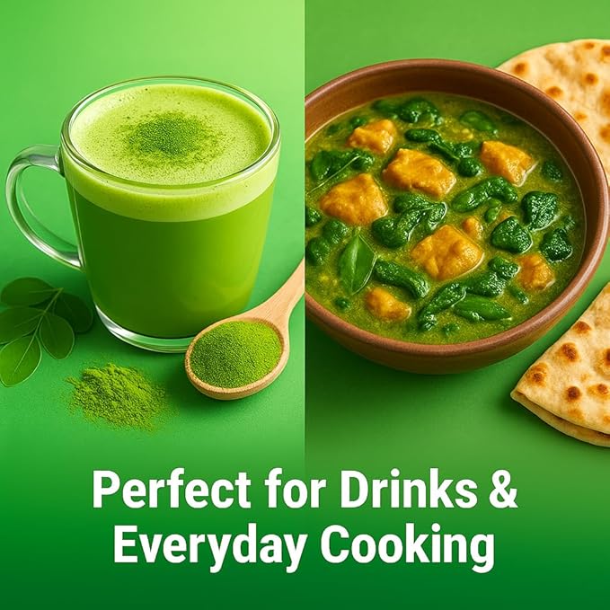 Confect Moringa Leaf Powder | 100% Pure & Natural Green Powder for Smoothies, Tea, Juices & Cooking | Vegan, Gluten-Free, No Additives, Non-GMO – 8 OZ