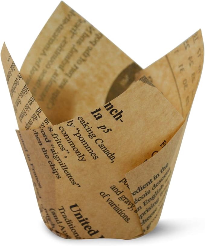 1000pcs Unbleached Newspaper Medium Size Tulip Baking Cups Cupcake Liners Muffin Liners Greaseproof Paper