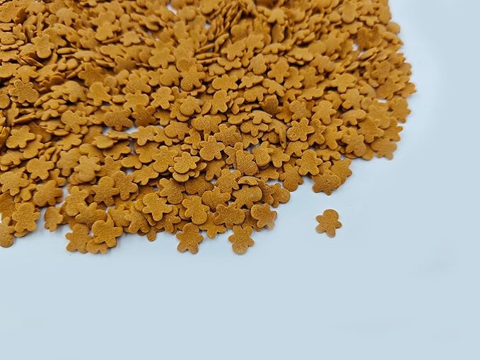 Edible 3.4 oz Brown Christmas Gingerbread Men Confetti Candy Sprinkles Dessert Sprinkle Cupcake Toppers Cookie Decorations for Xmas Cake Decorating