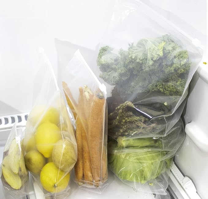 50 Count - Slider Zip Jumbo Food Storage Bags, 16" x 18" 3 Mil Heavy Duty, Extra Large, Strong & Durable For Freezer Storage. GPI