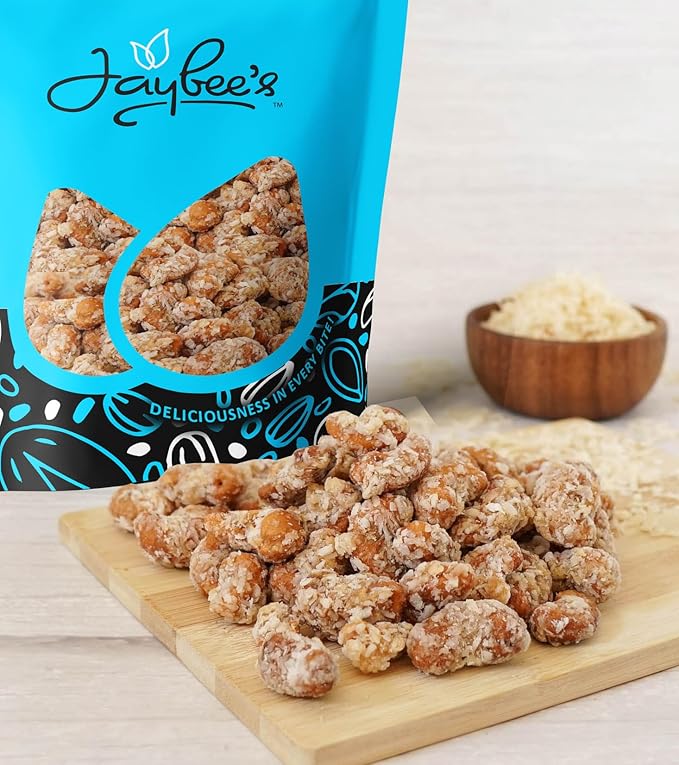 Coconut Toffee Cashew 24 oz Resealable Pouch | Gurmet Holiday Snack, Perfect for Gifting, Stocking Stuffers & Festive Treats | Jaybee's Nuts