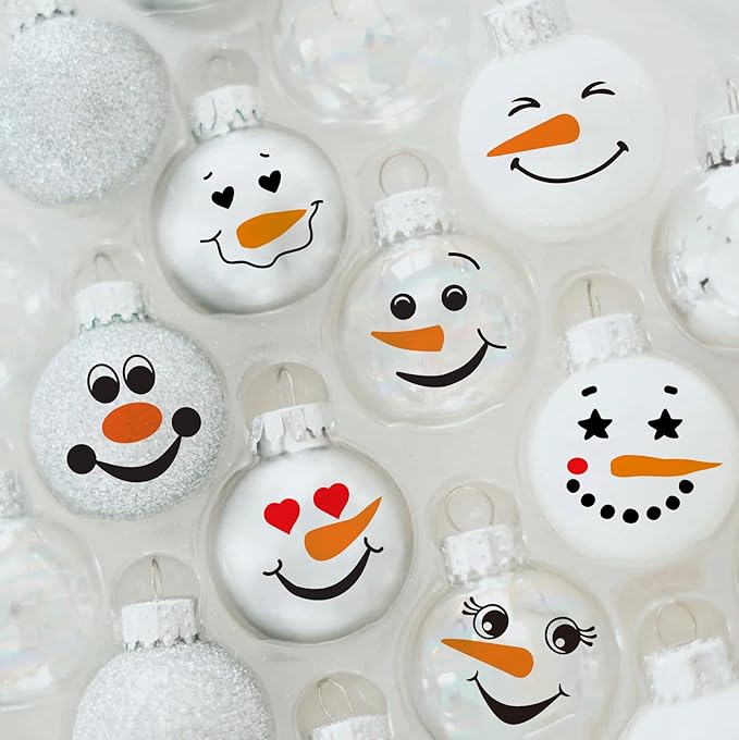 Snowman Face Stencils for Painting,3” Christmas Stencils for Crafts Xmas Holiday Stencil for Wood Slice,Christmas Tree,Mantel Shelf,Window Decor
