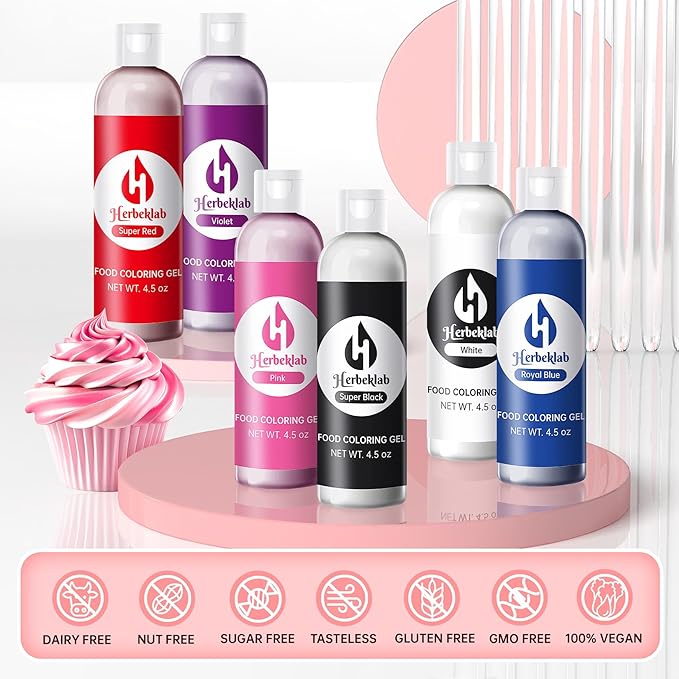 Red Gel Food Coloring – 4.5 oz Professional Grade Concentrated Food Dye, Gel Based Coloring for Icing, Baking, Cake Decorating & Cookies