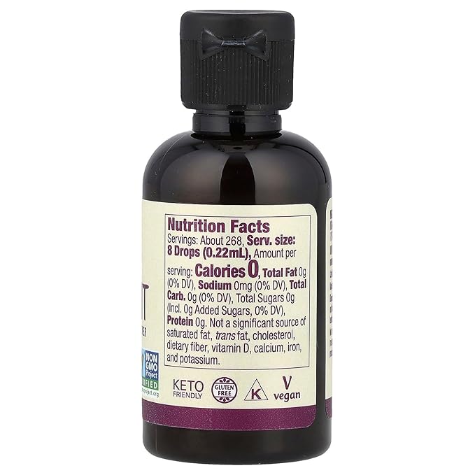 NOW Foods, Certified Organic Monk Fruit Liquid, Zero-Calorie Liquid Sweetener, Non-GMO, Low Glycemic Impact, 2-Ounce