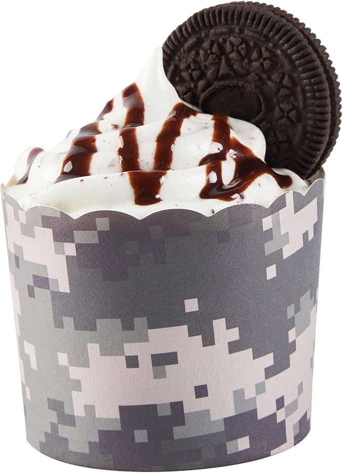 Panificio 6 Ounce Cupcake Wrappers, 200 Scalloped Baking Cups - Oven-Ready, Greaseproof, Assorted Paper Cupcake Liners, Disposable, For Birthdays, Baby Showers, Or Weddings - Restaurantware