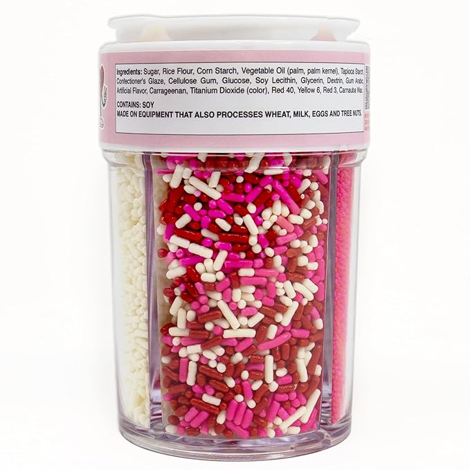 Mystic Sprinkles 4 Cell Sprinkle Assortments (Lot's of Love, Midi)