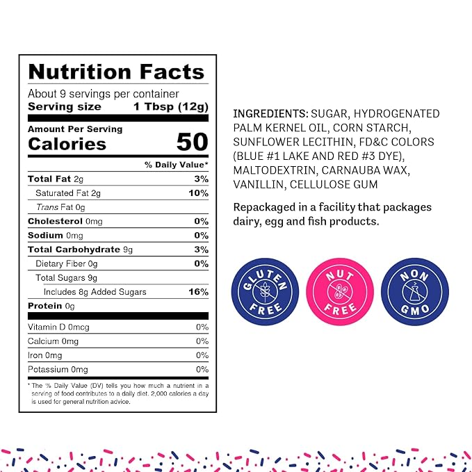 Judee's Gluten Free Gender Reveal Sprinkle Mix - Gluten Free & Nut Free Dessert Toppings - Baby Shower Cake Decoration & Cupcake Sprinkles - Ice Cream & Cookie Cake Toppings - 4 Oz