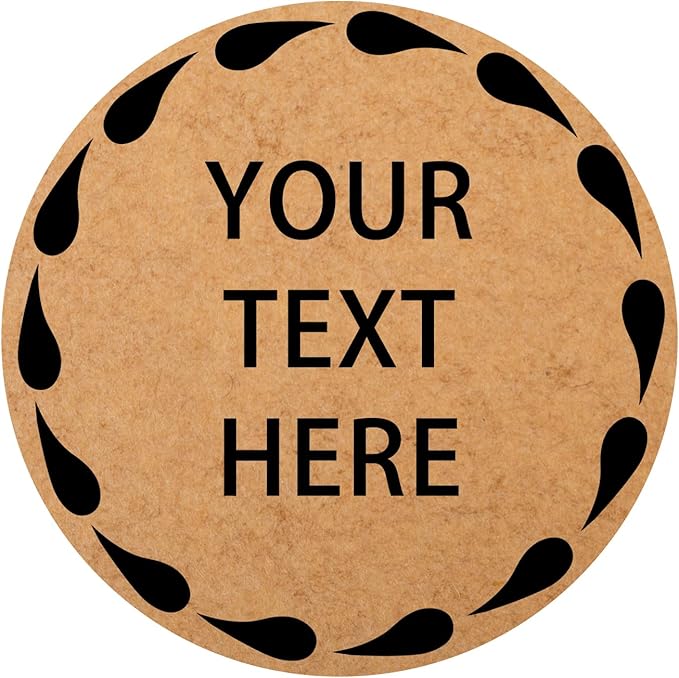60-1000 pcs Custom Stickers Kraft Pape Labels, JOVELLO Personalize Business Logo Labels, Label Stickers for Baking Packaging,Envelope Seals, Small Business (Kraft Paper12)