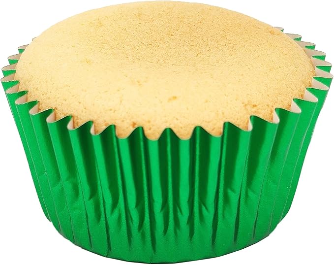 Standard Green Foil Cupcake Liners Muffin Baking Cups for Party and More, 200-Count