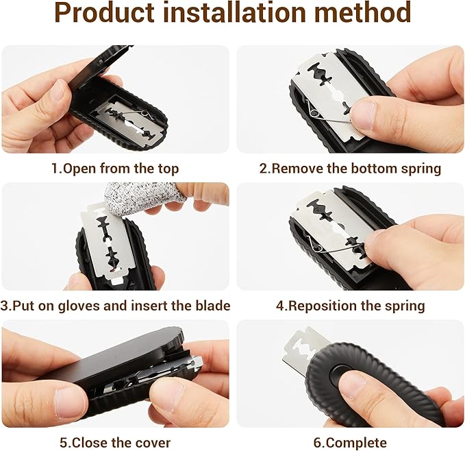 UFO Bread Lame Cutter for Homemade Sourdough - Professional Dough Scoring Tool with 5 Razor Blades, Sourdough Scorer Kit for Artisan Bread Baking,Including User Manual (Ripple Black)