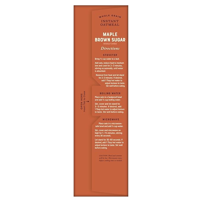 Bob's Red Mill Instant Oatmeal, Maple Brown Sugar, 24 Packets Total, Non-GMO, Gluten Free, Whole Grain