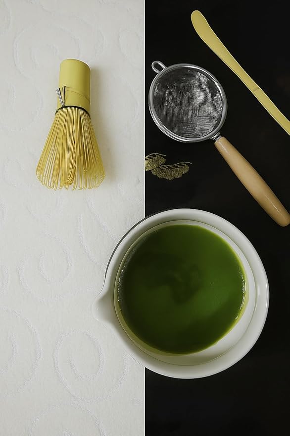 Matcha Whisk Set - 4PCS, Matcha Whisk, Whisk Holder, Sifter, Scoop, Matcha Kit for Tea Ceremony, Gift Set for Matcha Lovers