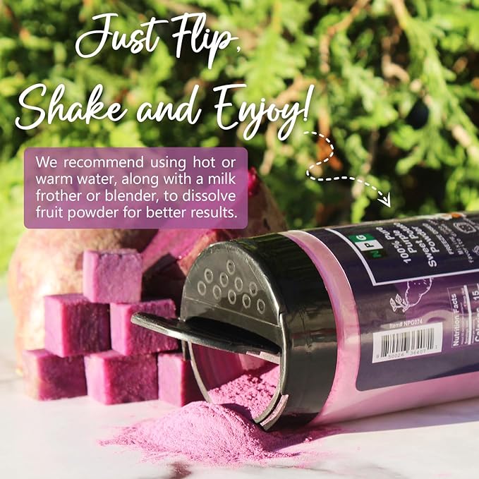 NPG 100% Pure Purple Sweet Potato Powder(Purple Yam Ube) 8 Ounces, All Natural Purple Dry Food Coloring Powder for Baking, Smoothies, Pasta, Tortillas, Vegan Gluten Free Non-GMO