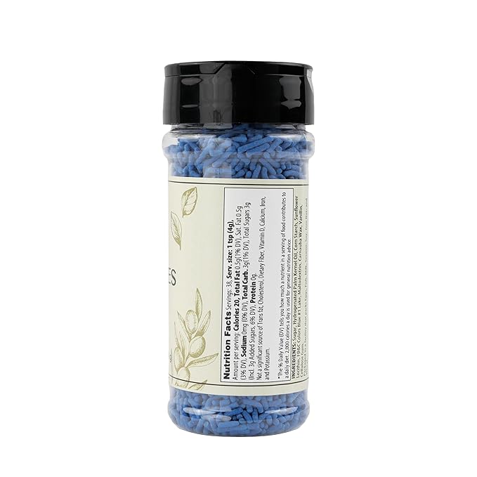 Olive & Vine Blue Sprinkles, Sweet Touch, For Baking & Desserts, Rich Tradition, Authentic Taste, For Global Recipes (5.44 Ounce)