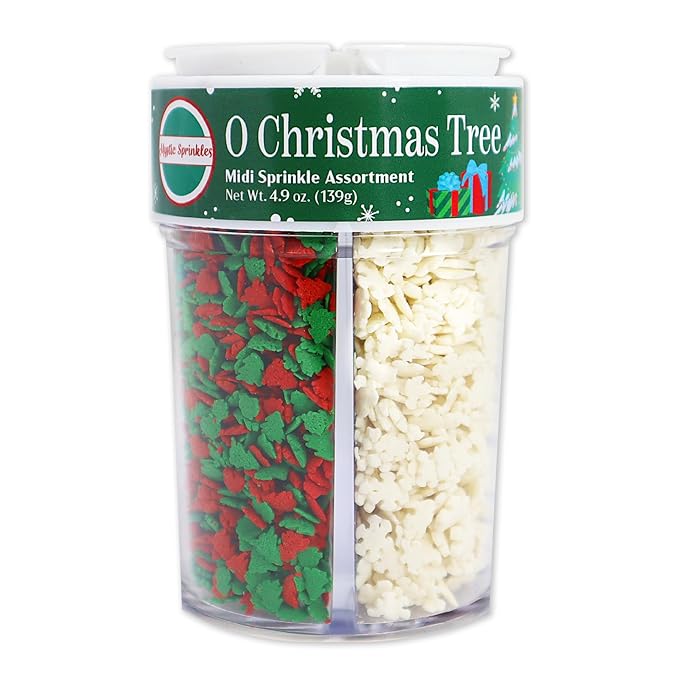 Mystic Sprinkles 4 Cell Sprinkle Assortments (O Christmas Tree, Midi)