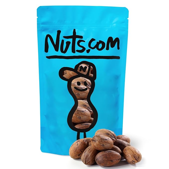 Nuts.com Pecans in Shell, 1lb Bag – Naturally Sweet, Raw, Fresh & Crunchy Nuts in Hard Shell – High in Fiber, Protein, and Healthy Fats