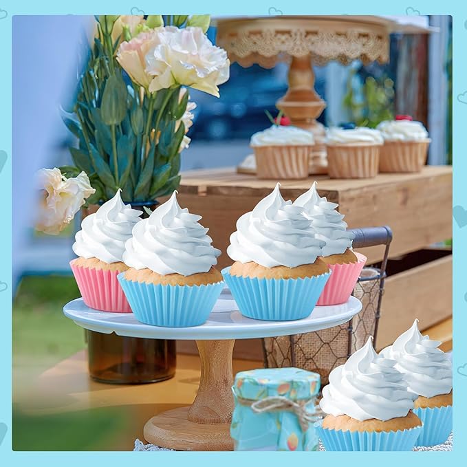 SANNIX 450Pcs Valentine's Day Cupcake Liners, Heart Candy Love XOXO Baking Cups Cupcake Wrappers Paper Wraps Muffin Liners for Valentines Day Wedding Birthday Party Candy Cake Decorations Supplies